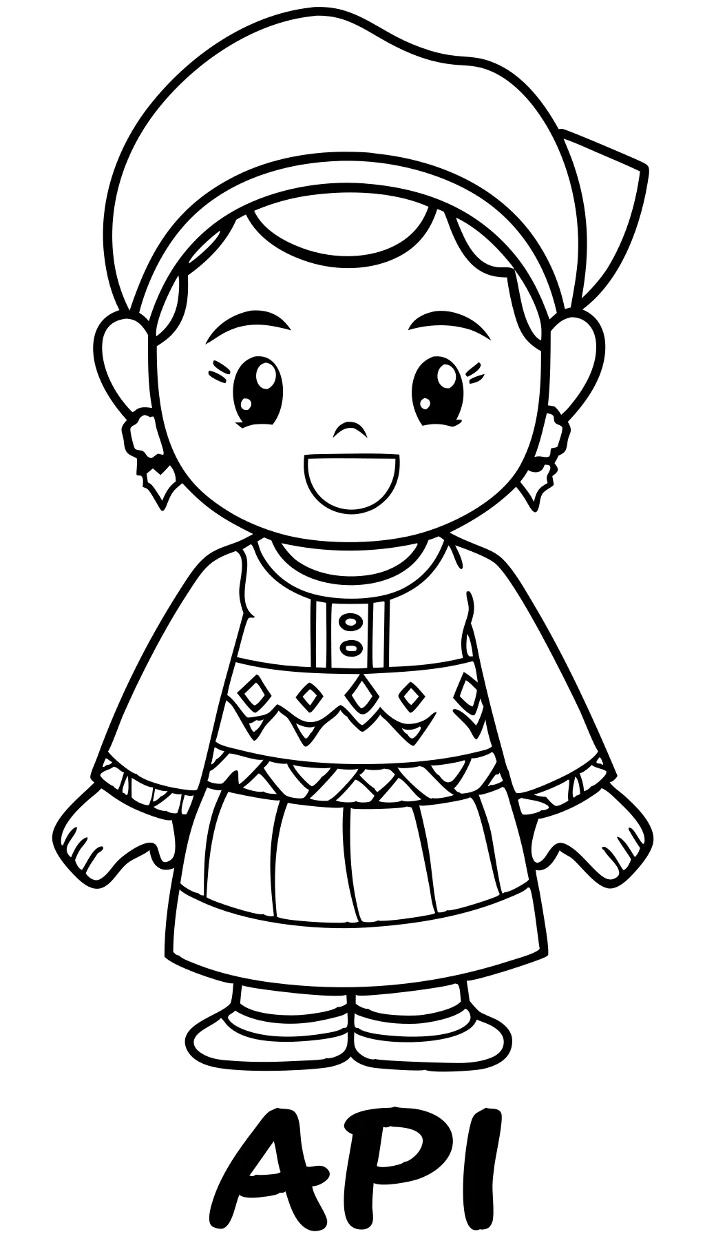 coloriage aAPI pour les enfants imprimables